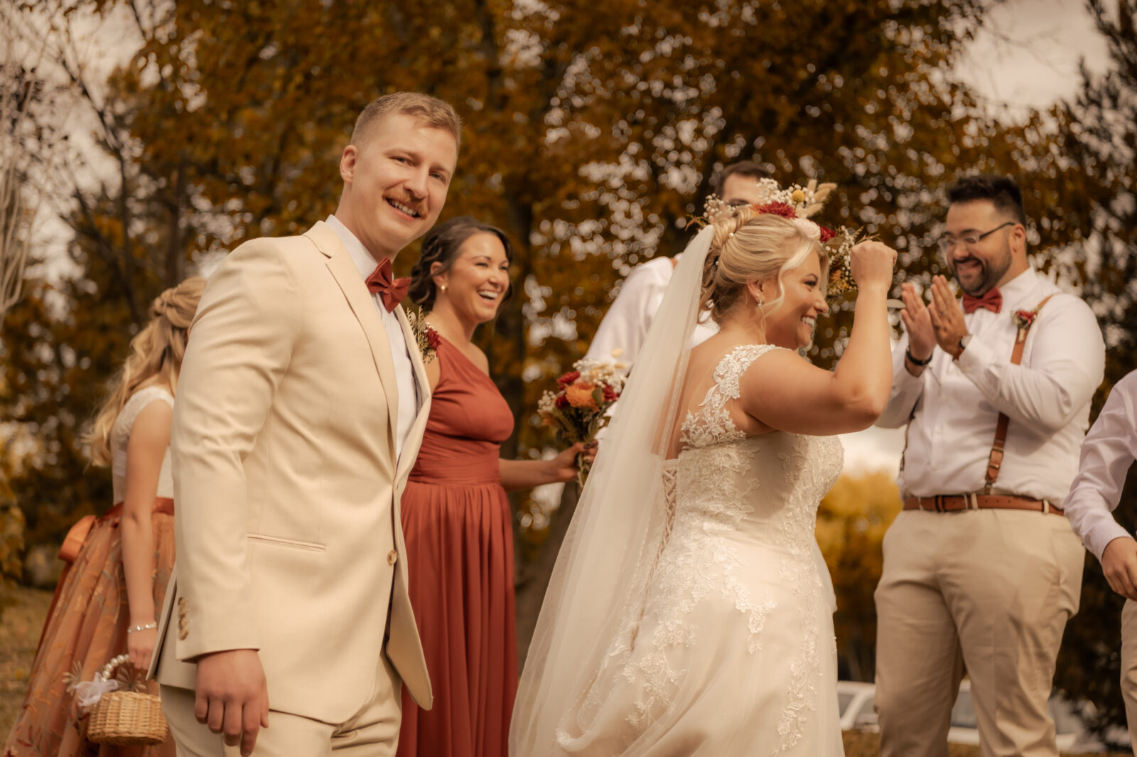 wedding portraits Muttart Conservatory grounds Edmonton